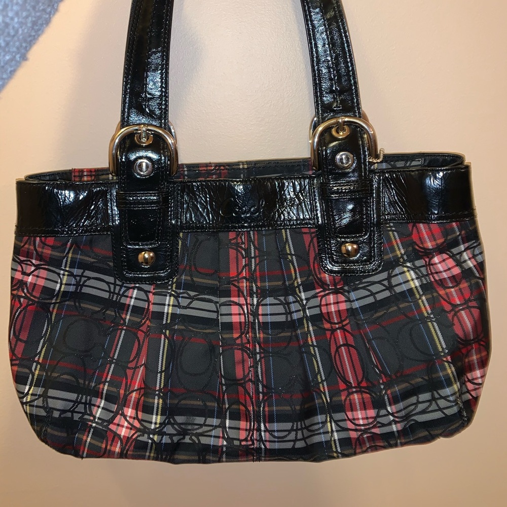 Plaid Coach Purse